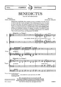 Swann, D Benedictus Satb/Piano Or Organ