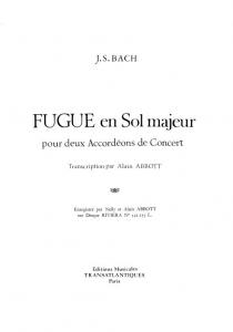 Jean Sébastien Bach: Fugue En Sol Majeur