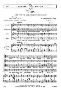 Armstrong Gibbs Tears Satb (Unaccompanied)