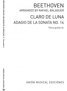 Beethoven: Claro De Luna Adg De Snt No.14 Op.27 No.2 (Balaguer) for Gtr