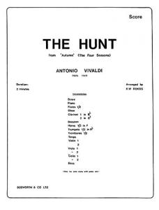 Vivaldi, A The Hunt Autumn The Four Seasons Rokos Orch (E) Sc/Pts