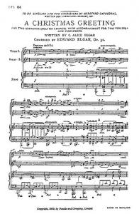 Edward Elgar: Christmas Greeting (SS/PF)