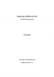 Jo Kondo: Beginning, Middle And End (Score)