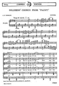 Gound Soldiers Chorus Faust Satb