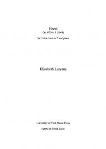 Elisabeth Lutyens: Horai Op.67 (Score/Parts)