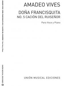 Vives: Cancion Del Ruisenor De Dona Francisquita for Voice and Piano