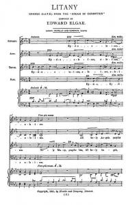 Elgar: Litany for SATB Chorus with Organ or Piano acc.