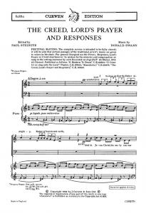 Swann, D The Creed, Lord's Prayer And Responses Satb/Piano