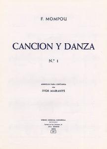 Mompou Cancion Y Danza No.1 (mairants) Guitar