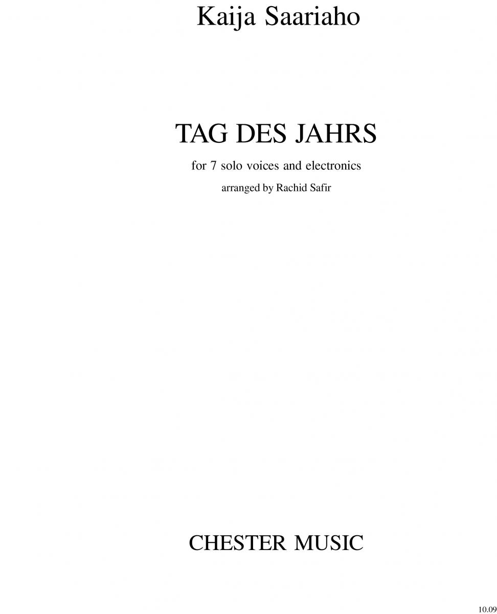 Kaija Saariaho: Tag Des Jahrs (SSSATTB)