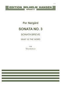 Per Nørgård: Sonata No.3 (cello)