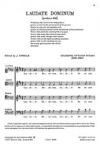 Pitoni: Laudate Dominum (Steele) Satb