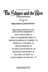 Richard/Robert Sherman: Selections From 'The Slipper And The Rose'