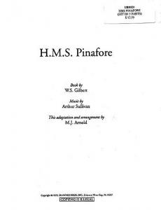 William Gilbert/Arthur Sullivan: H.M.S. Pinafore (5 Pack Choral Parts)