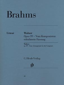 Johannes Brahms: Waltzes Op.39 (Easy Arrangement)