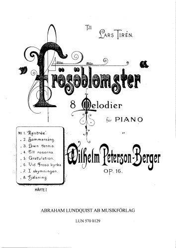 Under Midnight Sun (Gratulation from Frosoblomster) - Sheet Music