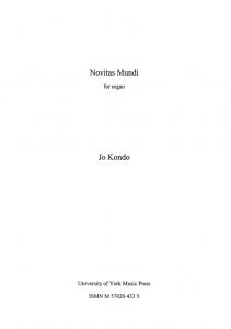 Jo Kondo: Novitas Mundi