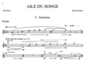 Kaija Saariaho: Aile Du Songe (Solo Flute Part)