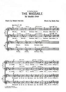 Betty Roe: The Wassaile (SATB)