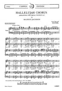 Handel, Gf Hallelujah Chorus Sa/Piano