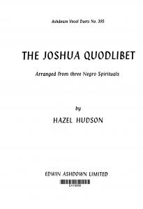 Hudson, H The Joshua Quodlibet 2pt/Pf