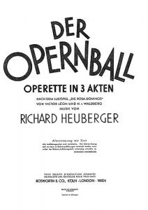 Heuberger, R Der Opernball Overture (German Lyrics) Pf