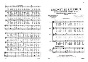 Handl, G Resonet In Laudibus (Joseph Dearest, Joseph Mine) Satb/Pf