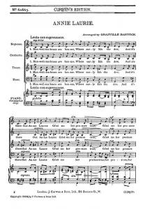 Bantock, G Annie Laurie Satb