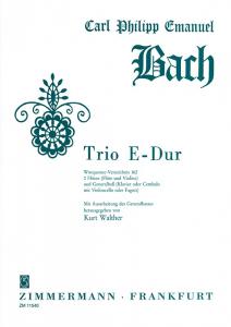 Bach, Cpe: Trio E Major Wq 162