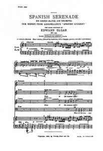 Edward Elgar: Spanish Serenade Op.23 (SATB)