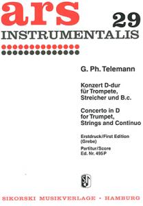 Georg Philipp Telemann: Trumpet Concerto In D (Score)