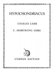 Cecil Armstrong Gibbs: Hypochondriacus (Voice/Piano)