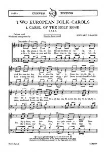 Graves, R Two European Folk-carols Satb