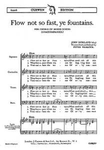 Dowland Flow Not So Fast Satb