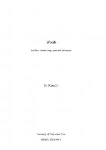 Jo Kondo: Words (Score)