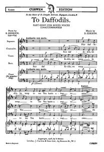 Edeson To Daffodils Satb