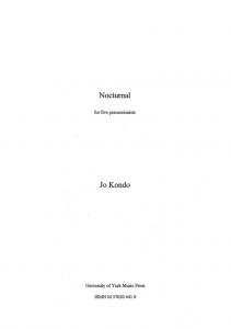 Jo Kondo: Nocturnal (Score)