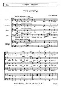 Martin The Cuckoo Satb