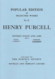 Henry Purcell: Fifteen Songs And Airs - Set 2 (Contralto Or Baritone)