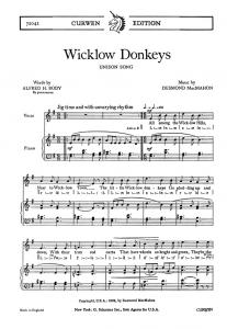 Macmahon, D Wicklow Donkeys Unison/Piano