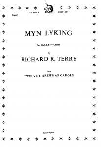 Terry, R Myn Lyking Satb/Piano