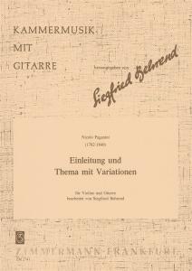 Nicolo Paganini: Einleitung Und Thema Mit Variationen