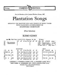 Robinson Plantation Songs Satb