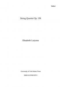 Elisabeth Lutyens: String Quartet Op.158 (Parts)