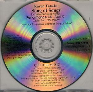 Karen Tanaka: The Song Of Songs For Cello And Electronics (CD-Rom)