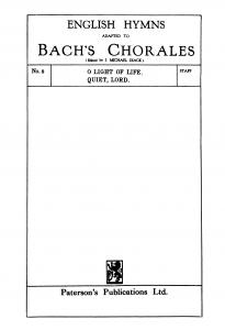 J.S. Bach/J. Michael Diack: O Light Of Life (SATB)