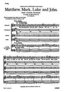 Holst, G Matthew, Mark, Luke And John Satb/Piano