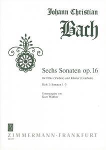 Bach, Jc: Sonata Op 16 Nos 1-3