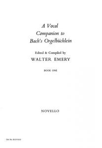 Vocal Companion To Bach's Orgelbuchlein - Book 1 (Vocal Score)