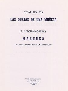 Franck Las Quejas/tchaikovsky Mazurka